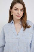 Сорочка Pennyblack жіноча relaxed класичний комір колір блакитний