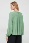 Блузка United Colors of Benetton жіноча колір зелений однотонна (3073852)
