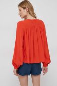 Блузка United Colors of Benetton жіноча колір помаранчевий однотонна