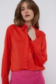 Сорочка United Colors of Benetton жіноча колір червоний relaxed класичний комір