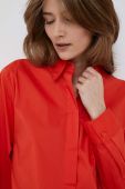 Сорочка United Colors of Benetton жіноча колір червоний relaxed класичний комір