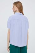 Сорочка United Colors of Benetton жіноча relaxed класичний комір колір блакитний (3210299)