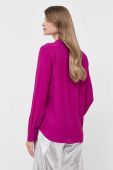 Сорочка з домішкою шовку Pinko колір фіолетовий regular класичний комір