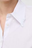 Сорочка Pinko жіноча колір білий slim класичний комір