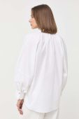 Блузка BOSS жіноча колір білий однотонна