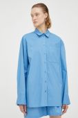 Бавовняна сорочка Herskind Henriette жіноча relaxed класичний комір колір блакитний