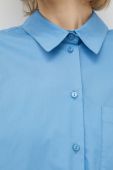 Бавовняна сорочка Herskind Henriette жіноча relaxed класичний комір колір блакитний