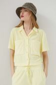 Сорочка UGG жіноча колір жовтий regular класичний комір