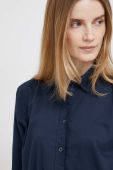 Бавовняна сорочка Tommy Hilfiger жіноча колір синій relaxed класичний комір (3094728)