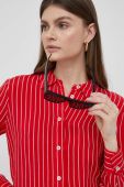 Сорочка Tommy Hilfiger жіноча колір червоний regular класичний комір