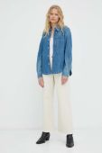 Джинсова сорочка G-Star Raw жіноча regular класичний комір колір блакитний