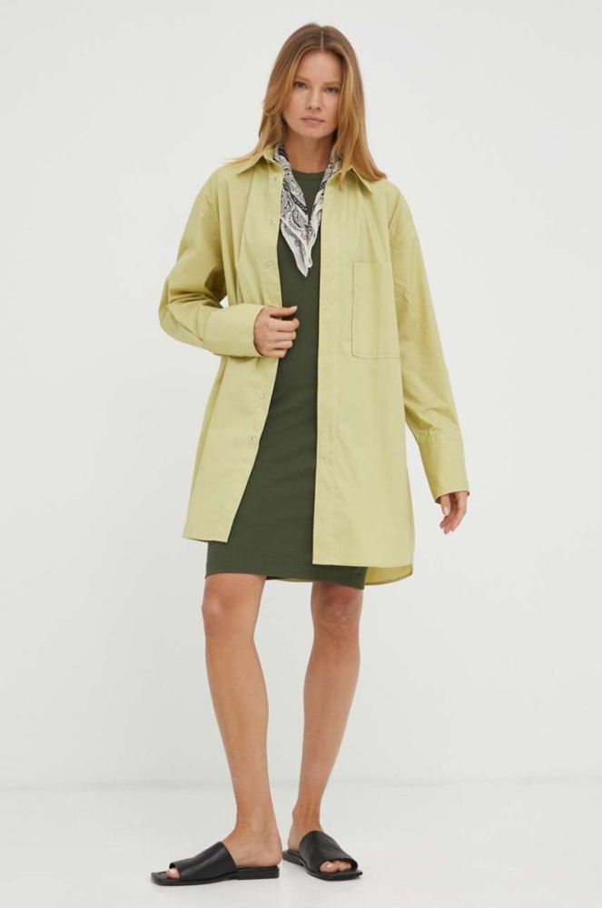 Сорочка G-Star Raw жіноча колір зелений relaxed класичний комір (3241127) фото 2