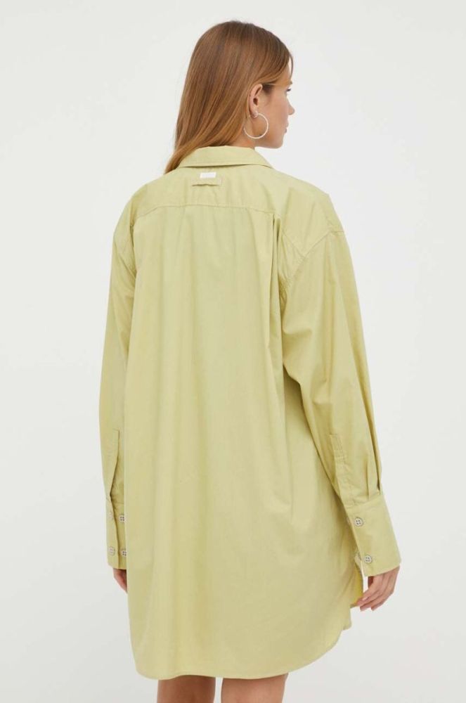 Сорочка G-Star Raw жіноча колір зелений relaxed класичний комір (3241127) фото 3