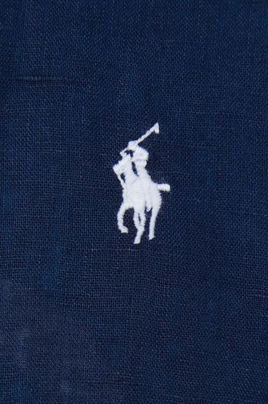 Сорочка з льону Polo Ralph Lauren колір синій regular класичний комір (3170161) фото 2