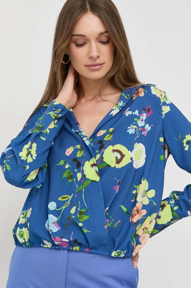 Блузка MAX&Co. жіноча колір синій візерунок (3139949)