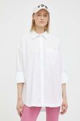 Бавовняна сорочка Remain жіноча колір білий relaxed класичний комір (3153155)