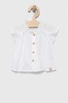 Дитяча бавовняна сорочка United Colors of Benetton колір білий (3284928)