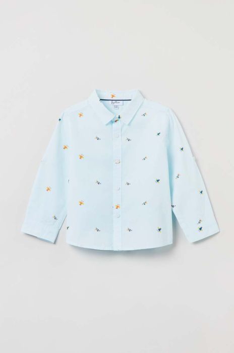 Бавовняна сорочка для немовля OVS колір білий