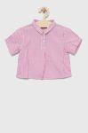 Дитяча бавовняна сорочка United Colors of Benetton колір рожевий (3144281)
