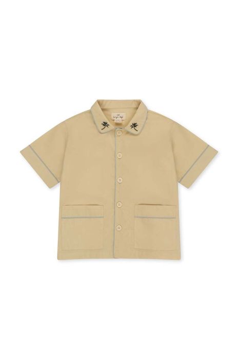 Дитяча бавовняна сорочка Konges Sl?jd колір бежевий (3175761)