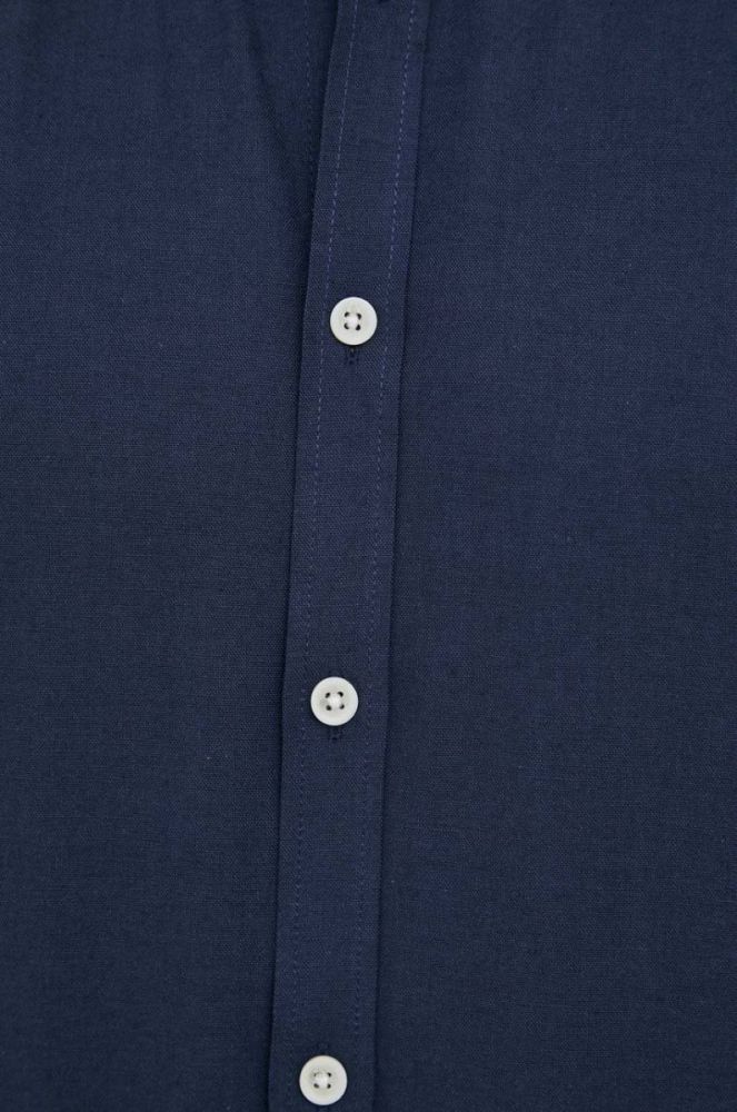 Сорочка Lindbergh чоловіча колір синій slim комір button-down (2954371) фото 2