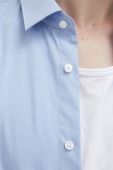 Бавовняна сорочка HUGO чоловіча slim класичний комір колір блакитний (3102194)