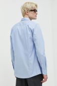 Бавовняна сорочка HUGO чоловіча slim класичний комір колір блакитний (3102194)