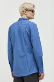 Бавовняна сорочка HUGO чоловіча slim класичний комір колір блакитний (3080865)