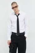 Сорочка HUGO чоловіча колір білий slim класичний комір (2890614)