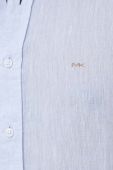 Сорочка з льону Michael Kors slim класичний комір колір блакитний