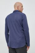 Сорочка з домішкою льону Michael Kors чоловіча колір синій slim класичний комір