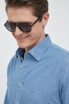 Джинсова сорочка Michael Kors чоловіча slim класичний комір колір блакитний (3044209) Джинсова сорочка Michael Kors чоловіча slim класичний комір колір блакитний (3044209)