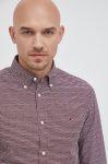 Бавовняна сорочка Tommy Hilfiger чоловіча колір бордовий regular комір button-down (2965011) Бавовняна сорочка Tommy Hilfiger чоловіча колір бордовий regular комір button-down (2965011)