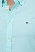 Сорочка Tommy Hilfiger чоловіча колір бірюзовий regular комір button-down