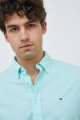 Сорочка Tommy Hilfiger чоловіча колір бірюзовий regular комір button-down