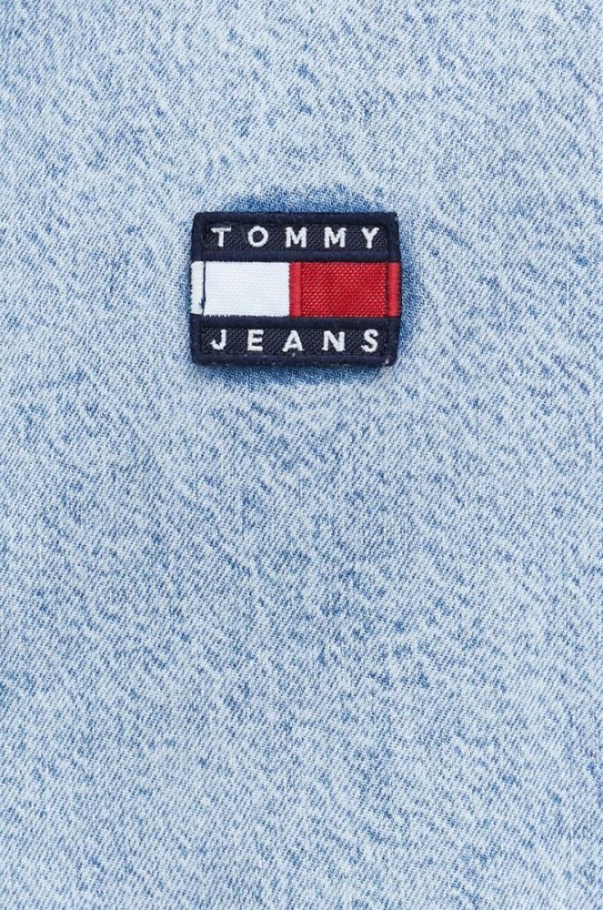 Бавовняна сорочка Tommy Jeans чоловіча relaxed класичний комір колір блакитний (2877948) фото 5