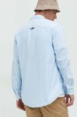 Бавовняна сорочка Tommy Jeans чоловіча regular класичний комір колір блакитний (3018494)