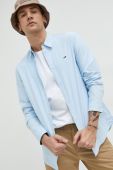 Бавовняна сорочка Tommy Jeans чоловіча regular класичний комір колір блакитний (3018494)