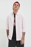 Бавовняна сорочка Tommy Jeans чоловіча колір рожевий regular класичний комір (2982986) Бавовняна сорочка Tommy Jeans чоловіча колір рожевий regular класичний комір (2982986)