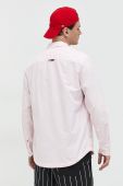 Бавовняна сорочка Tommy Jeans чоловіча колір рожевий regular класичний комір (2982986)