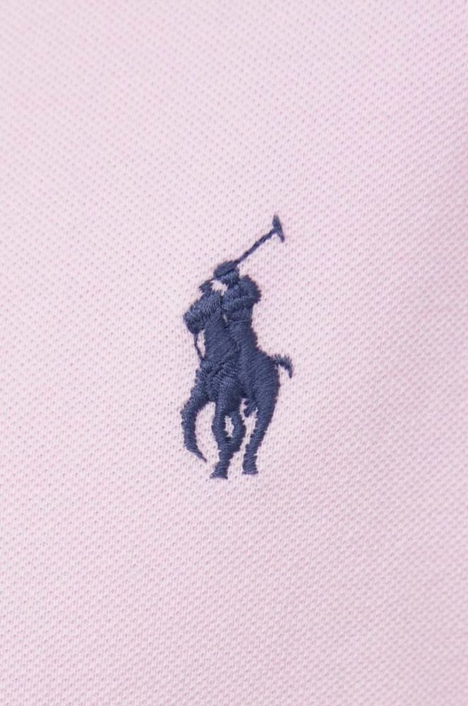 Бавовняна сорочка Polo Ralph Lauren чоловіча колір рожевий regular комір button-down (2946382) фото 2