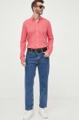 Бавовняна сорочка Polo Ralph Lauren чоловіча колір червоний regular комір button-down (3256683)