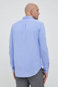Бавовняна сорочка Polo Ralph Lauren чоловіча regular комір button-down колір блакитний (2946385)