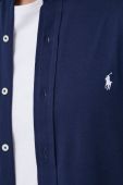 Бавовняна сорочка Polo Ralph Lauren чоловіча колір синій regular з італійським коміром