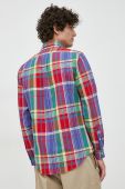 Бавовняна сорочка Polo Ralph Lauren чоловіча regular комір button-down колір барвистий (2877951)