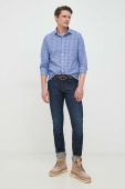 Сорочка Polo Ralph Lauren чоловіча slim класичний комір колір блакитний