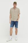 Сорочка Jack & Jones JJEJEFF чоловіча колір бежевий relaxed Сорочка Jack & Jones JJEJEFF чоловіча колір бежевий relaxed