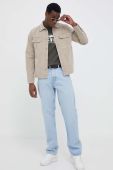 Джинсова сорочка Pepe Jeans Bailey чоловіча колір бежевий regular класичний комір