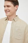 Сорочка з льону Pepe Jeans Parker Long колір зелений regular класичний комір