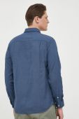 Сорочка з льону Pepe Jeans колір синій regular класичний комір